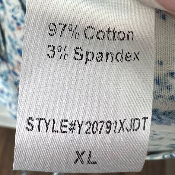 Tuckernuck Bluebell Floral Ditsy Calico Royal Shirt Dress Size XL - Picture 10 of 11